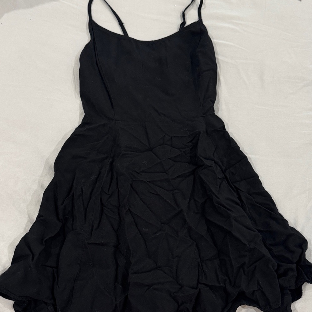Forever 21 Black Mini Dress with Spaghetti Straps with back details - Picture 1 of 3